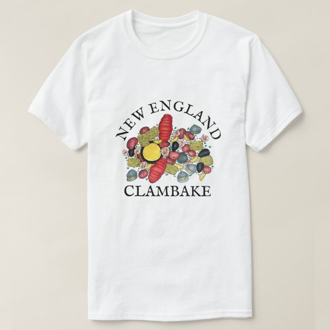 T-shirt Dîner de fruits de mer au homard Clambake New Engl (Design devant)
