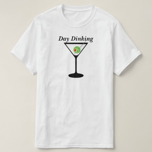 T-shirt Diner de jour - Pickleball Martini Olive Picklebal (Design devant)