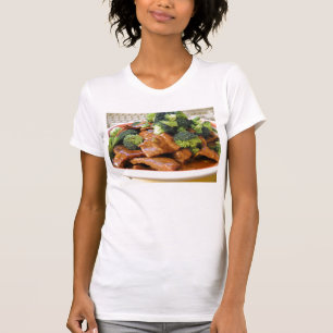 T-shirt Dîner de nourriture de brocoli de boeuf de
