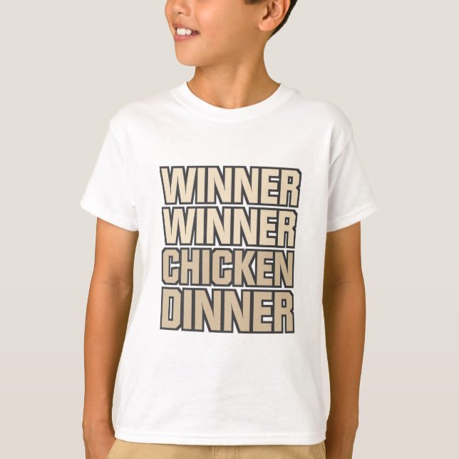 T-shirt Dîner de poulet de gagnant de gagnant (Devant)