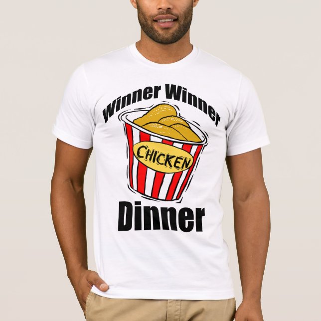 T-shirt dîner de poulet de gagnant de gagnant (Devant)