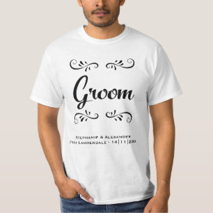 T-shirt Dîner De Répétition Élégant Groom