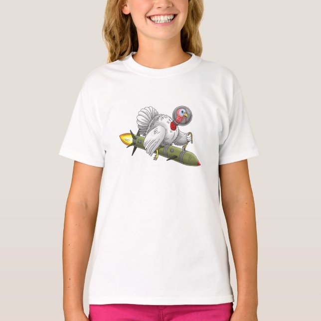 T-shirt Dîner de Thanksgiving : le trajet de la dinde vers (Devant)