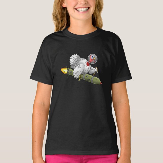 T-shirt Dîner de Thanksgiving : le trajet de la dinde vers (Devant)