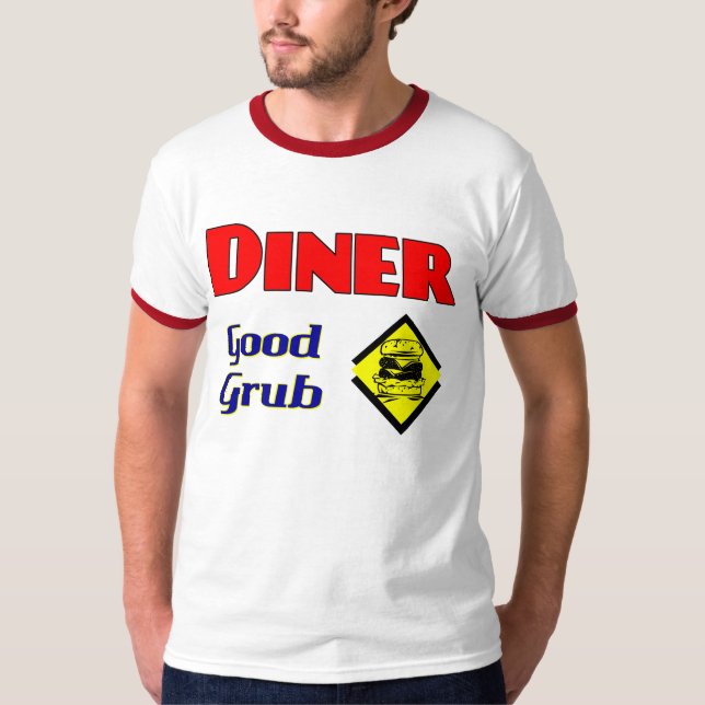 T-shirt Diner Good Grub Hamburger Restaurant Art (Devant)