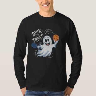 T-SHIRT DÎNER OU TRAITER COSTUME HALLOWEEN PICKLEBALL AMAT