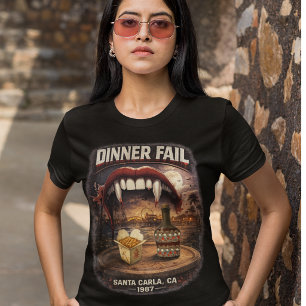T-shirt Dîner raté Femmes Bella+Canvas ajustement slim fon