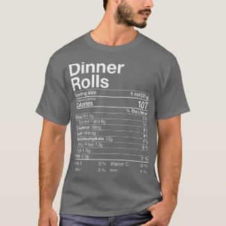 T-shirt Dîner Rolls Nutrition Faits Thanksgiving Gifts Tu
