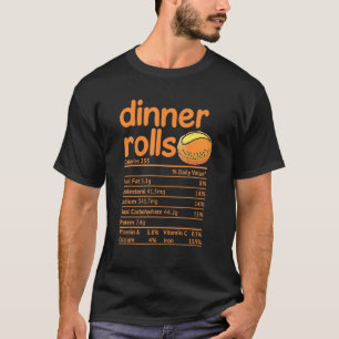 T-shirt Dîner Rolls Valeur nutritive Thanksgiving X Mas Qu