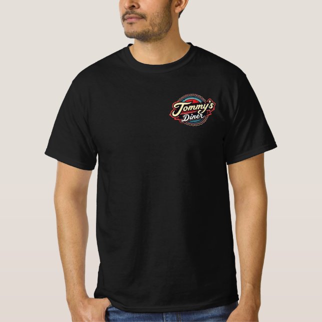 T-shirt Diner Tee Black (Devant)