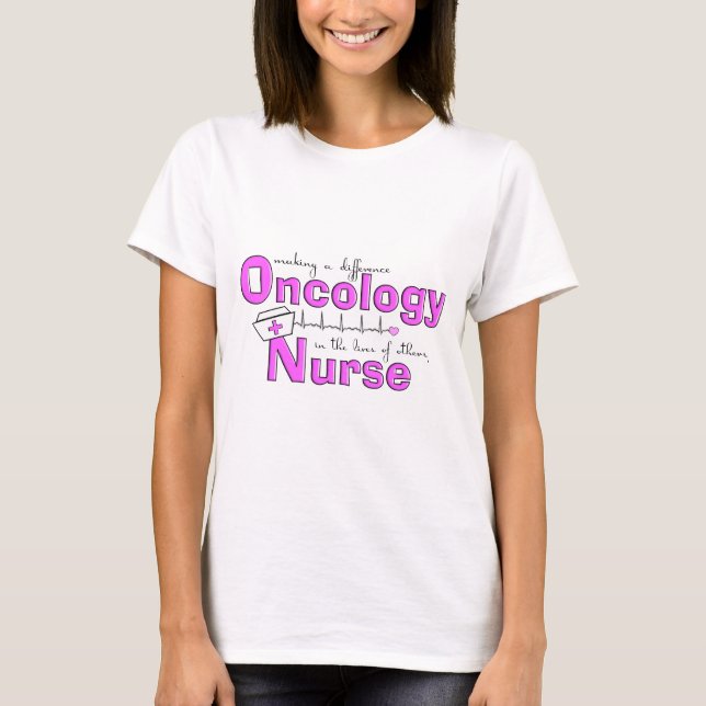T-shirt d'infirmière d'oncologie (Devant)