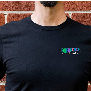 T-shirt d'infirmière masculine d'urgence rétro