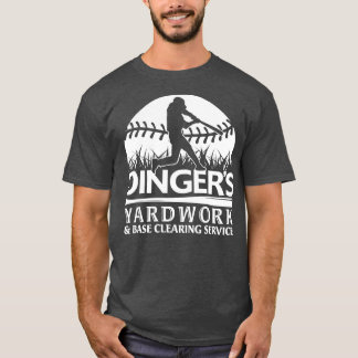 T-SHIRT DINGERS YARDWORK BASE SERVICE DE NETTOYAGE FUNNY S