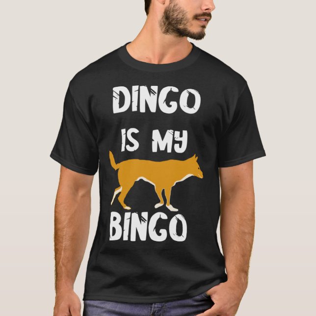 T-shirt Dingo Est Mon Joueur De Bingo Jouant Lucky Card Je (Devant)