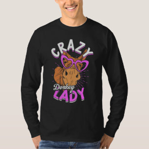 T-shirt Dingue Âne dame animal âne maman fermier âne