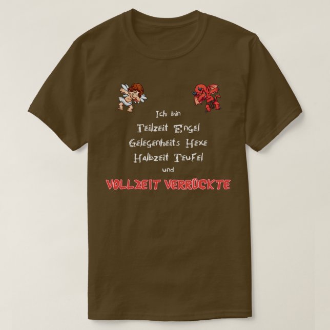 T-shirt Dingue Avec Le Diable Et L'Ange 1 (Design devant)
