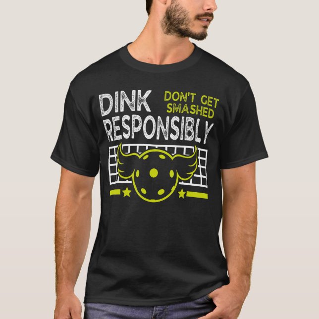 T-shirt Dink de manière responsable ne pas se faire écrase (Devant)