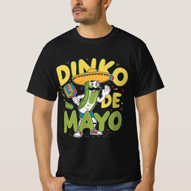 T-shirt Dinko De Mayo, Funny Cinco De Mayo Pickleball Pic (Devant)