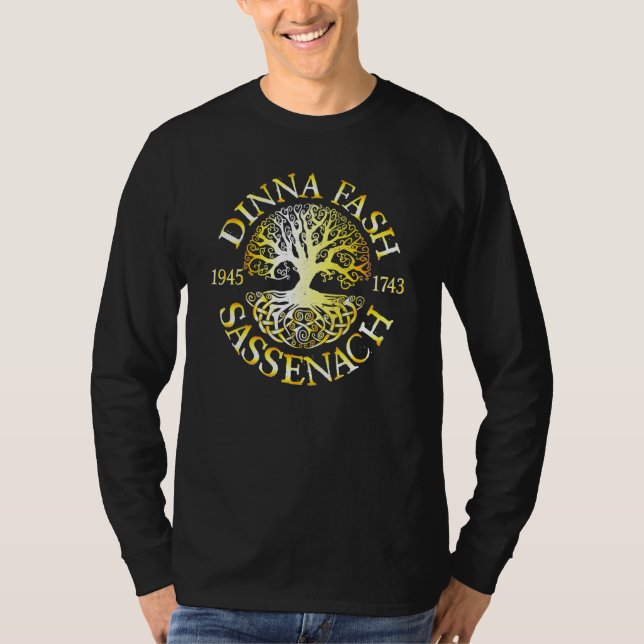 T-shirt Dinna Fash Sassenach Outlander Celtic Tree of Life (Devant)