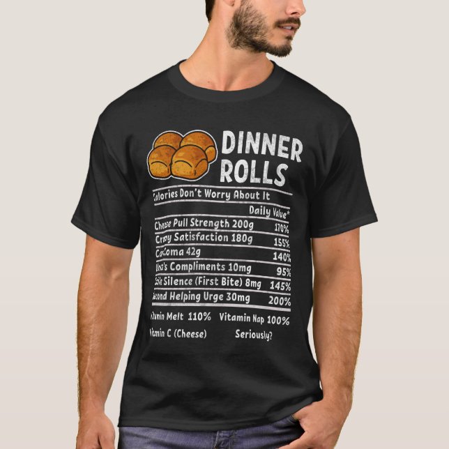 T-shirt Dinner Rolls Thanksgiving Recipe Nutrition Facts (Devant)