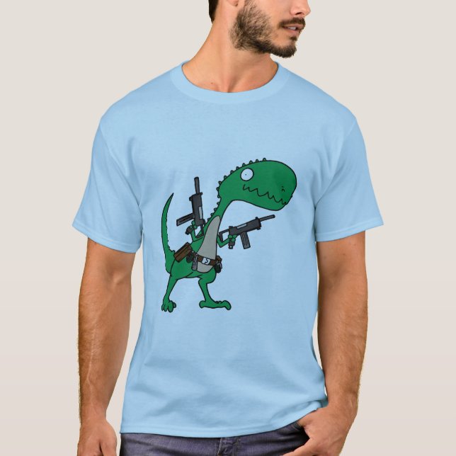 T-shirt Dino avec des armes à feu (Devant)