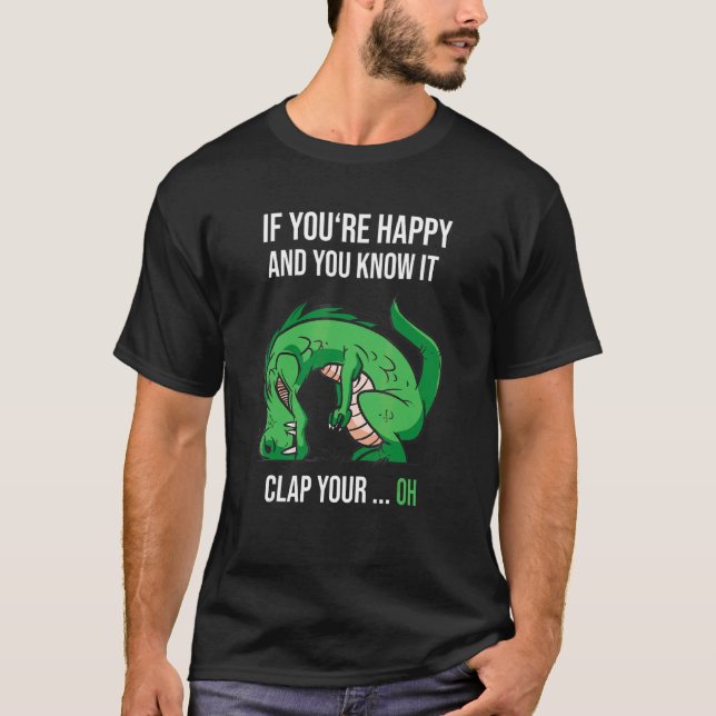 T-shirt Dino Dit Clap Ta Main Trex (Devant)