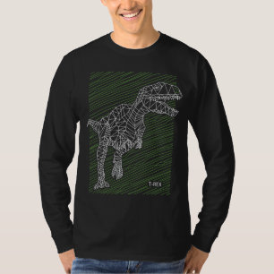 T-shirt Dino dynamique : Lignes d'illustration T-Rex