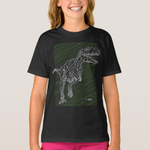 T-shirt Dino Dynamique : Traits d'illustration de T-Rex