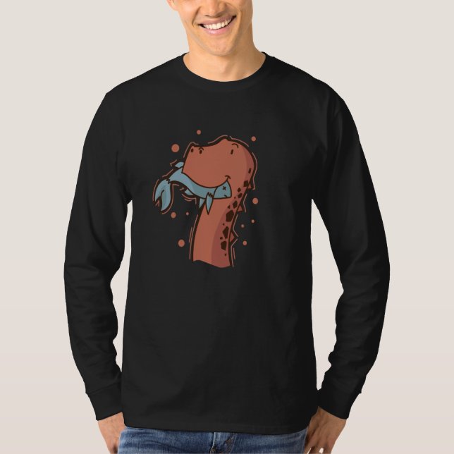 T-shirt Dino eats a Fish Dinosaur Reptile (Devant)