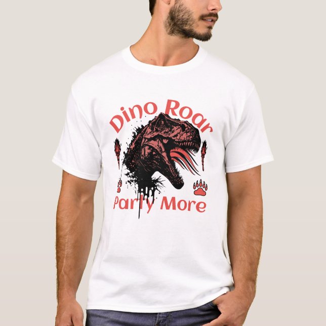 T-shirt Dino fêter plus (Devant)