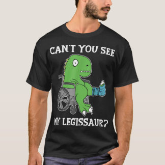 T-shirt Dino Funny Se bien cassé Leg Dinosaur avec Ca