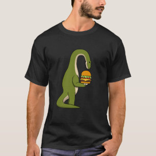 T-shirt Dino Hamburger Manger Dinosaure T-Rex