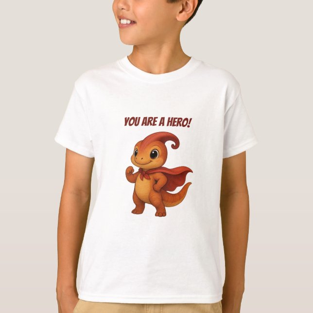 T-shirt Dino Kammli Superhero „You are a Hero“ T‑Shirt (Devant)