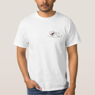 T-shirt Dino Liebe – Lignes du cœur Parasaurolophus