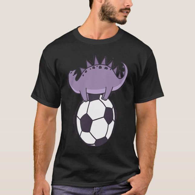T-shirt Dino loves Soccer Dinosaur Reptile (Devant)