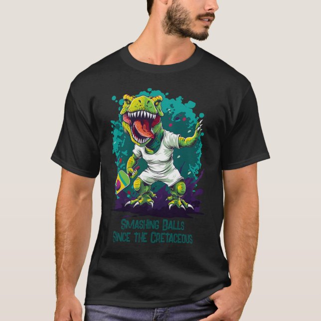 T-shirt Dino-mite pickleball drôle  (Devant)