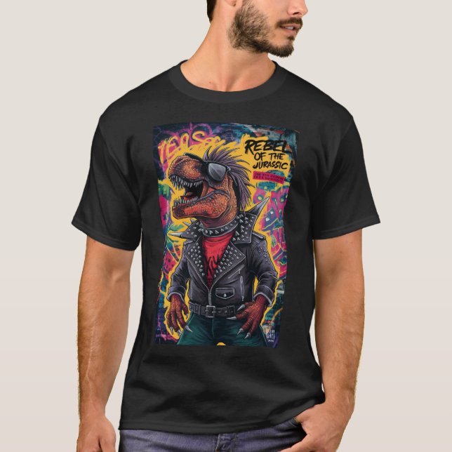 T-shirt Dino Punk Rebel (Devant)