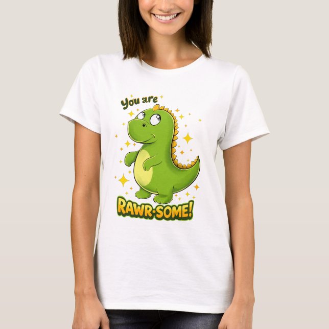 T-shirt Dino RAWR-SOME Charme (Devant)