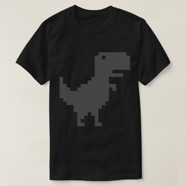 T-shirt Dino Runner - Google Chrome navigateur jeu classiq (Design devant)
