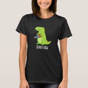 T-shirt Dino-scie Funny Dinosaur Outil jeu de mots Dark BG