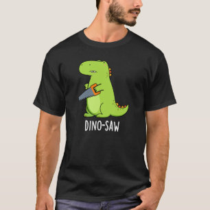 T-shirt Dino-scie Funny Dinosaur Outil jeu de mots Dark BG