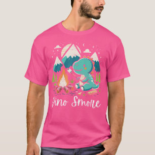 T-shirt Dino Smore Funny Camping Dinosaur Camper Feu de ca