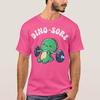 T-shirt Dino Sore Gymnase Entraînement Poids Lifting Fitne