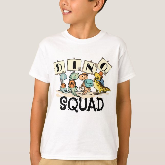 T-shirt Dino Squad : Retour à l'école Aventure pour les en (Devant)