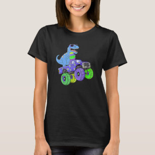T-shirt Dino T Rex Monter Un Monster Camion Garçons Filles