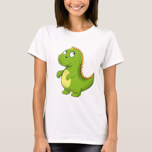 T-shirt Dino Vert Joyeux (Devant)