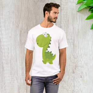 T-shirt Dino vert souriant