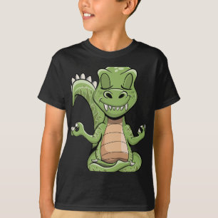 T-shirt Dino Yoga Dinosaure Dragon Méditation T-rex Yogasa