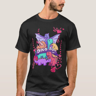 T-shirt Dinoday Trex Brachio Diplo amour du coeur