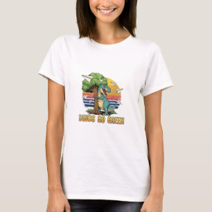 T-Shirt Dinos Go Green, Design Éco Rétro 80s